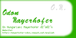 odon mayerhofer business card